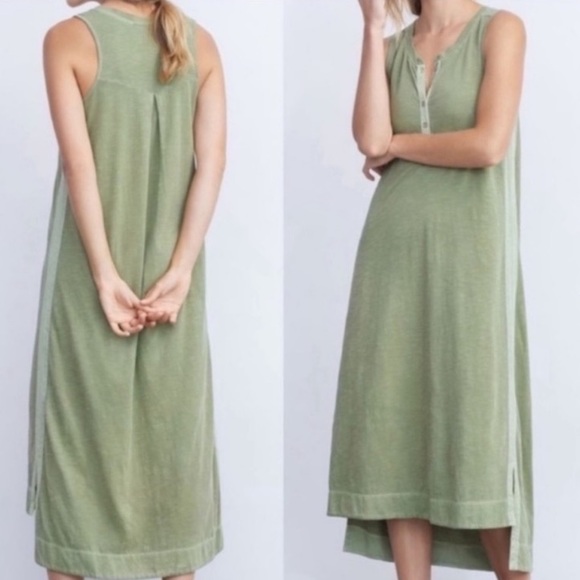 Anthropologie Dresses & Skirts - Anthropologie Saturday Sunday Green Cotton Maxi Dress Size Large